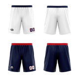 Custom White Navy Blue Reversible Basketball Jersey Uniform Suit Printed Your Logo Name Number