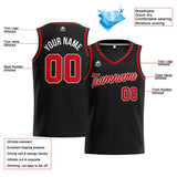 Custom Stitched Basketball Jersey for Men, Women  And Kids Black-Red