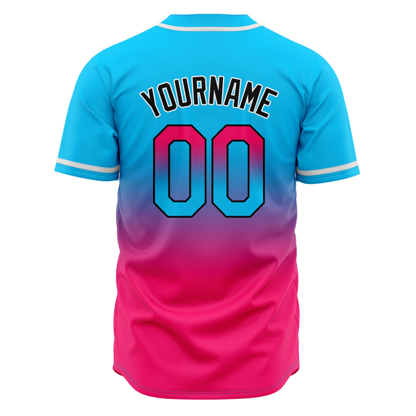 Custom Gradient Baseball Jerseys Personalized Name Number Logo