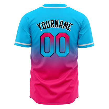 Custom Gradient Baseball Jerseys Personalized Name Number Logo
