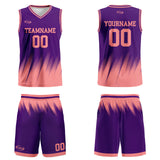 Custom Purple Pink Basketball Jersey Uniform Suit Printed Your Logo Name Number