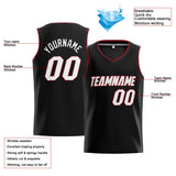 Custom Stitched Basketball Jersey for Men, Women And Kids Black-White-Red