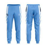 Custom Light Blue Hoodie Sweatshirt Set for Men Women Youth Tops and Pants Set Tracksuit