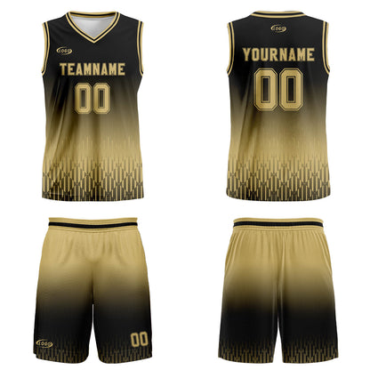 Custom Black Light Brown Gradient Basketball Jersey Uniform Suit Printed Your Logo Name Number
