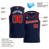Custom Stitched Basketball Jersey for Men, Women  And Kids Navy-Red