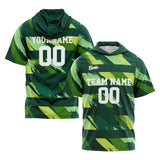 Custom Green Short Sleeve Hoodies for Men Women Shirts with Hoods Printed Name Logo