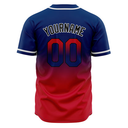 Custom Gradient Baseball Jerseys Personalized Name Number Logo