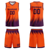 Custom Orange Purple Basketball Jersey Uniform Suit Printed Your Logo Name Number