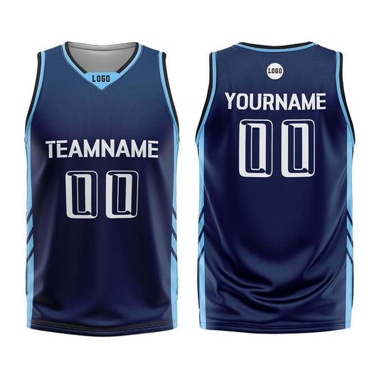 Custom Navy Basketball Jersey Uniform Suit Printed Your Logo Name Number