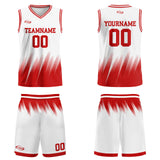 Custom White Red Basketball Jersey Uniform Suit Printed Your Logo Name Number