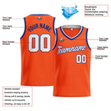 Custom Stitched Basketball Jersey for Men, Women  And Kids Orange-White-Royal