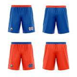 Custom Royal Orange Reversible Basketball Jersey Uniform Suit Printed Your Logo Name Number