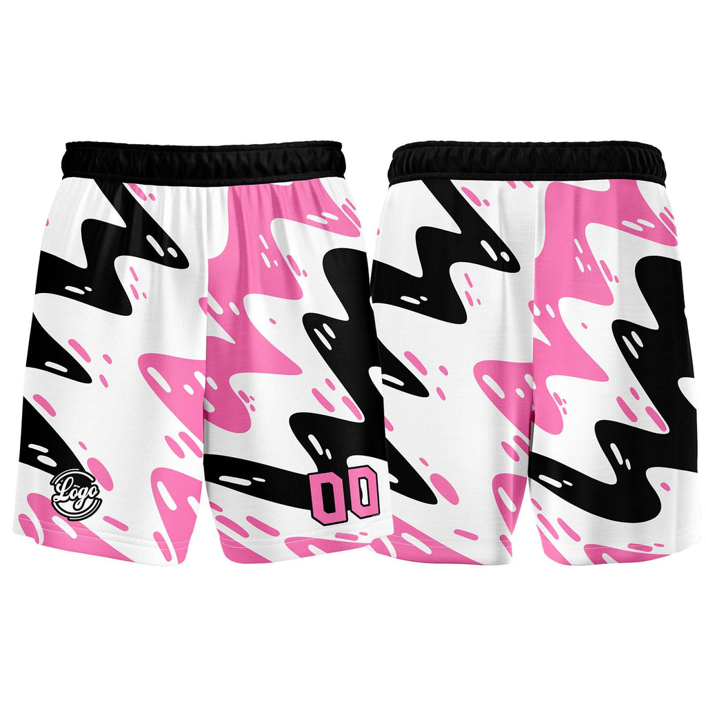 Custom White Black Pink Basketball Jersey Uniform Suit Printed Your Logo Name Number
