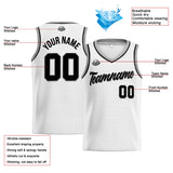 Custom Stitched Basketball Jersey for Men, Women  And Kids White-Black-Gray