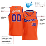 Custom Stitched Basketball Jersey for Men, Women  And Kids Orange-Purple