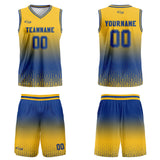Custom Yellow Blue Gradient Basketball Jersey Uniform Suit Printed Your Logo Name Number