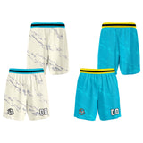 Custom Cream Light Blue Reversible Basketball Suit for Adults and Kids Personalized Jersey