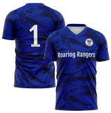 Roaring rangers soccer blue jerseys
