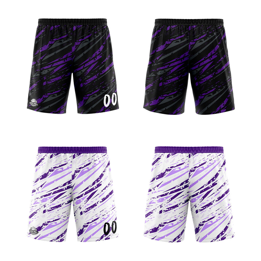 Custom Reversible Basketball Suit for Adults and Kids Personalized Jersey Damage-Purple