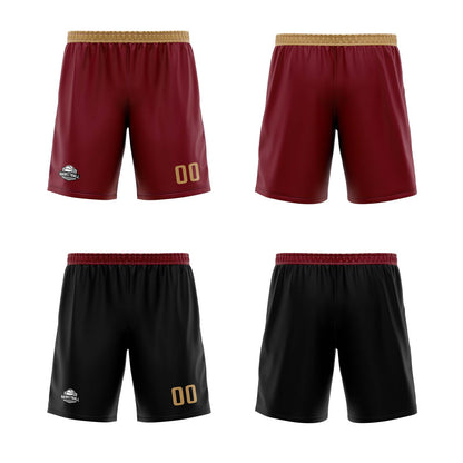 Custom Burgundy Black Reversible Basketball Jersey Uniform Suit Printed Your Logo Name Number