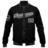 Custom Varsity Jacket Letterman jacket for Men, Women and Youth Black Grey