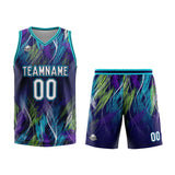 Custom Purple Light Blue Basketball Jersey Uniform Suit Printed Your Logo Name Number