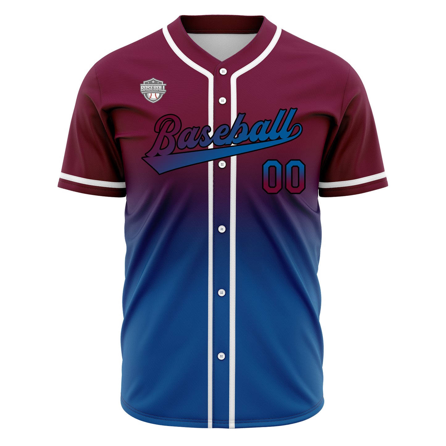 Custom Gradient Baseball Jerseys Personalized Name Number Logo