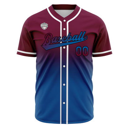 Custom Gradient Baseball Jerseys Personalized Name Number Logo