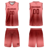 Custom Pink Red Gradient Basketball Jersey Uniform Suit Printed Your Logo Name Number