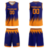 Custom Blue Orange Basketball Jersey Uniform Suit Printed Your Logo Name Number