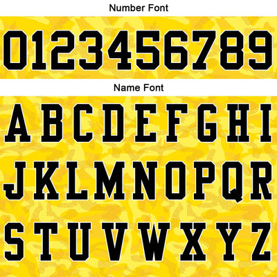 Custom Football Polo Shirts  Add Your Unique Logo/Name/Number Camouflage-Yellow