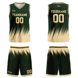 Custom Olive Green Cream Basketball Jersey Uniform Suit Printed Your Logo Name Number