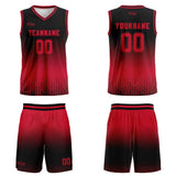 Custom Black Red Gradient Basketball Jersey Uniform Suit Printed Your Logo Name Number