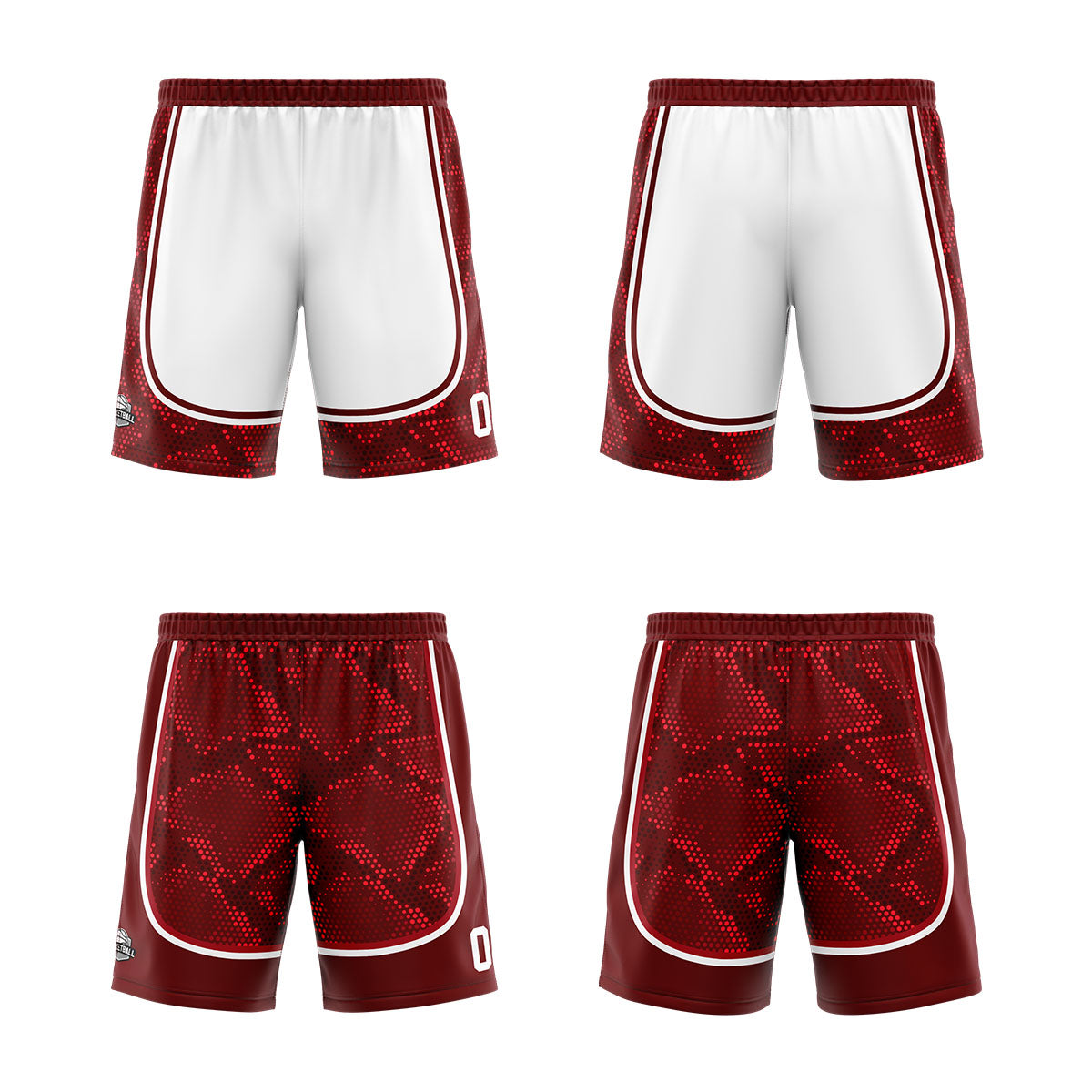 Custom White Red Reversible Basketball Suit for Adults and Kids Personalized Jersey