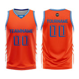Custom Orange Blue Basketball Jersey Uniform Suit Printed Your Logo Name Number