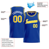 Custom Stitched Basketball Jersey for Men, Women And Kids Royal-Yellow-White