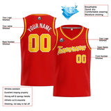 Custom Stitched Basketball Jersey for Men, Women  And Kids Red-Yellow