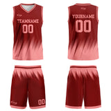 Custom Red Pink Basketball Jersey Uniform Suit Printed Your Logo Name Number