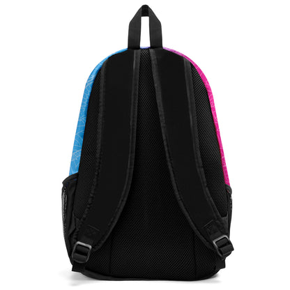 Customize Pink Blue Sports Backpacks Featuring Personalized Names, Numbers and Logos