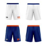 Custom White Navy Blue Reversible Basketball Jersey Uniform Suit Printed Your Logo Name Number