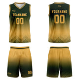 Custom Olive Green Light Brown Gradient Basketball Jersey Uniform Suit Printed Your Logo Name Number
