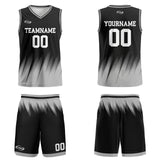 Custom Black Gray White Basketball Jersey Uniform Suit Printed Your Logo Name Number