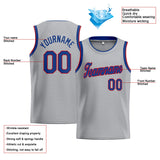 Custom Stitched Basketball Jersey for Men, Women And Kids Gray-Royal-Red