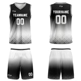 Custom Black White Gradient Basketball Jersey Uniform Suit Printed Your Logo Name Number