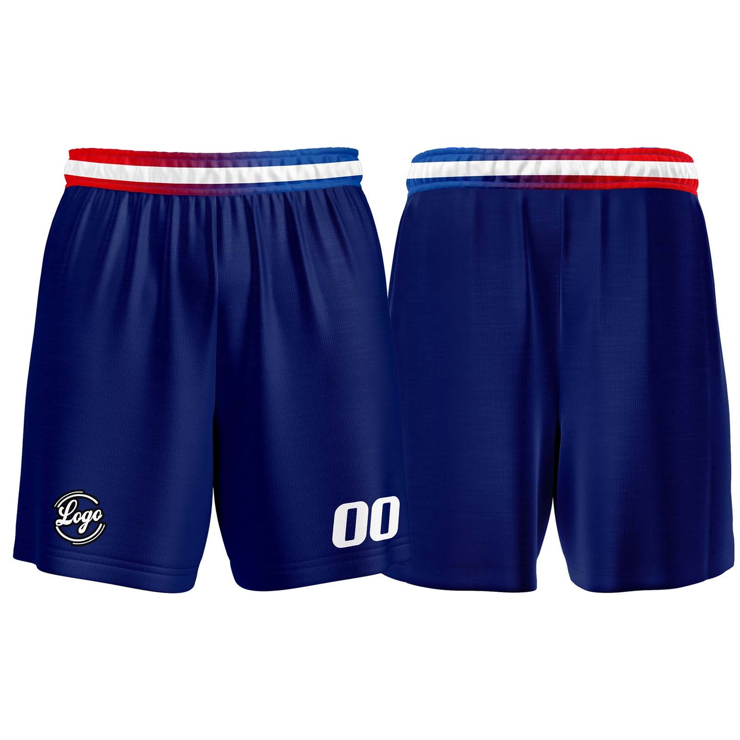 Custom Navy Red Basketball Jersey Uniform Suit Printed Your Logo Name Number