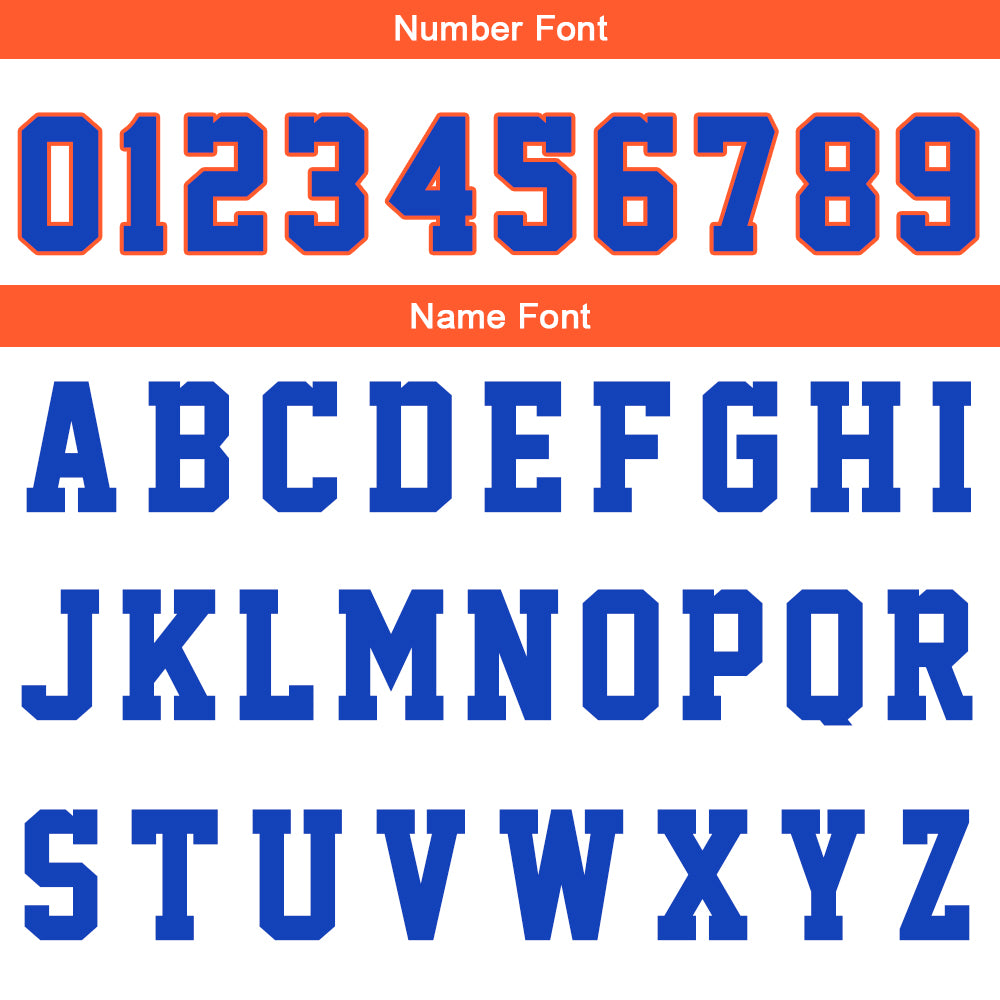 Custom Royal Orange Reversible Basketball Suit for Adults and Kids Personalized Jersey