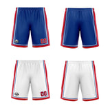 Custom Royal White Red Reversible Basketball Suit for Adults and Kids Personalized Jersey
