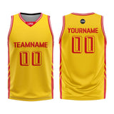 Custom Yellow Basketball Jersey Uniform Suit Printed Your Logo Name Number