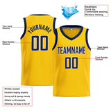 Custom Stitched Basketball Jersey for Men, Women And Kids Yellow-Navy-White