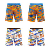 Custom Orange Blue Reversible Basketball Suit for Adults and Kids Personalized Jersey